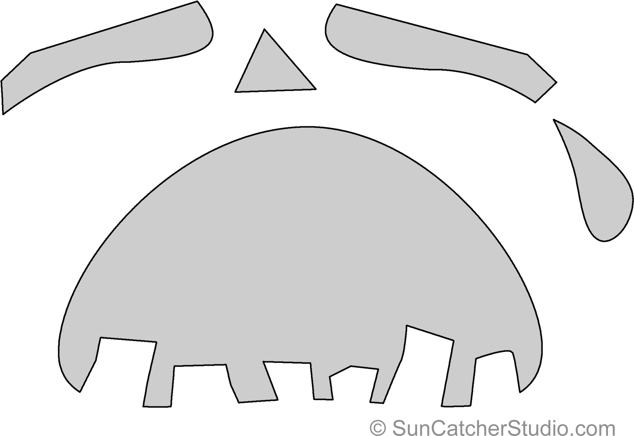 Cry Baby Free Pumpkin Carving Stencil Pattern Template - Cartoon Clipart (2130x1518), Png Download