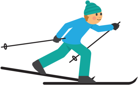 El Esquí De Fondo - Cross Country Skiing Clipart - Png Download (700x525), Png Download