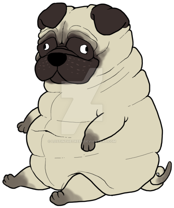 Body Positive By - Pug Clipart (894x894), Png Download