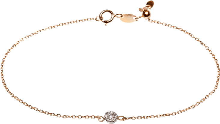 Pulsera Oro Cadena Brillantes - Chain Clipart (800x800), Png Download