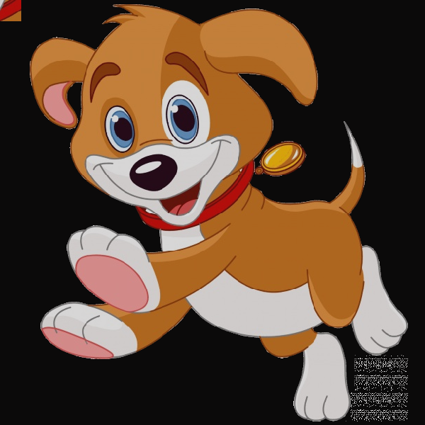Clip Art Free Dog Clip Art Image Cute Puppy With Dog - Cute Cartoon Dog - Png Download (600x600), Png Download