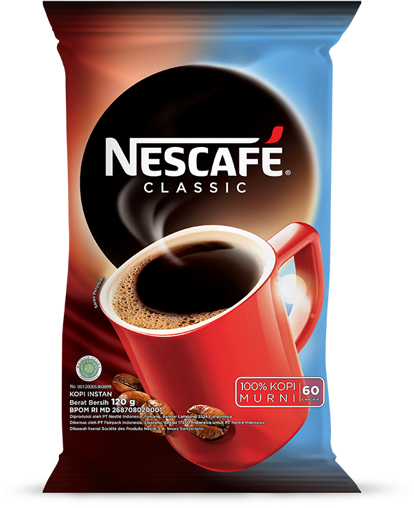 Nescafe Classic Coffee In Jar - Nescafe Classic Bag Clipart (603x739), Png Download