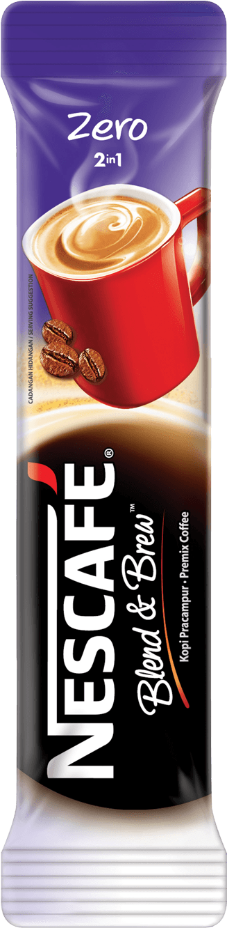 [nescafe™ Malaysia] Blend & Brew™ Coffee With Milk - Nescafe Blend & Brew Sachet Clipart (750x1510), Png Download