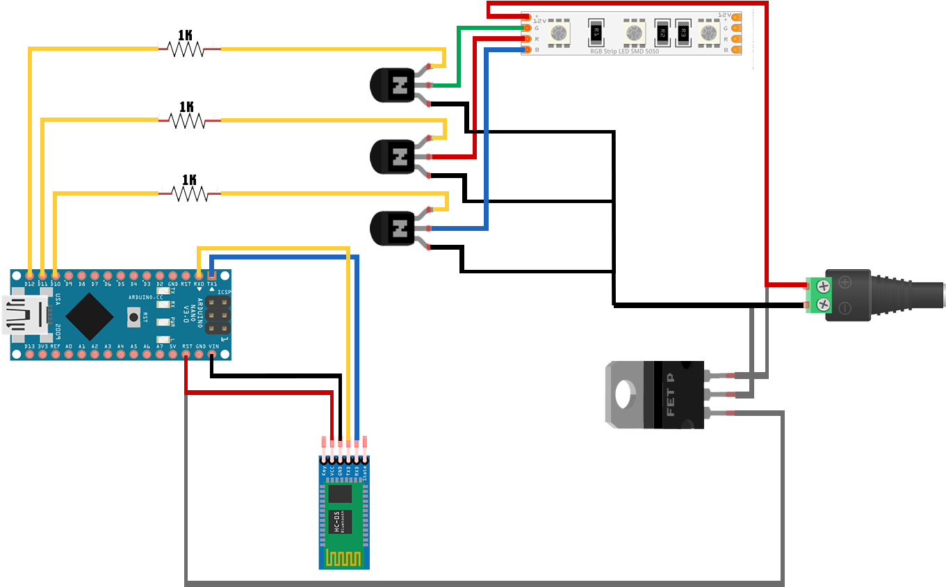 Arduino Code & Android App - Arduino Nano Rgb Clipart (1600x900), Png Download