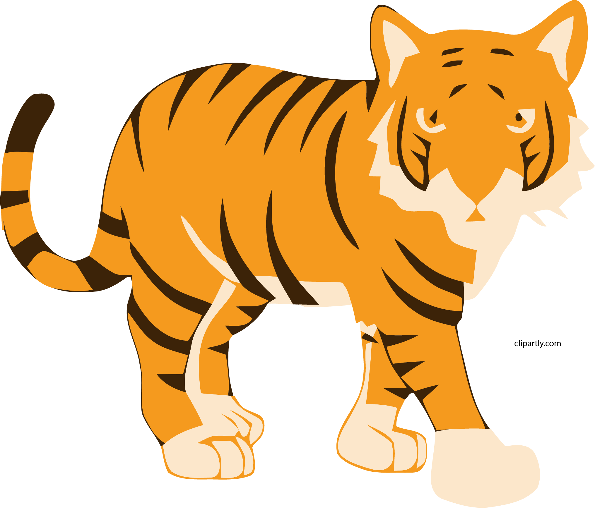 New Sitting Tiger Clipart Png New Stripped Bengal Tiger - Tiger Clipart Png Transparent Png (2032x1736), Png Download