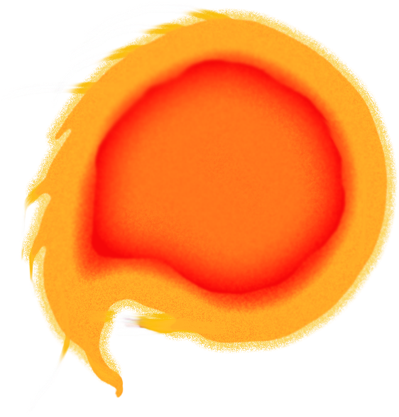 Fireball Clipart Cartoon - Circle - Png Download (600x600), Png Download