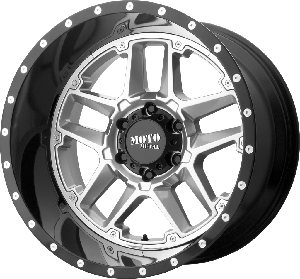 Gloss Silver Center Gloss Black Lip - Moto Metal 985 Clipart (1024x951), Png Download