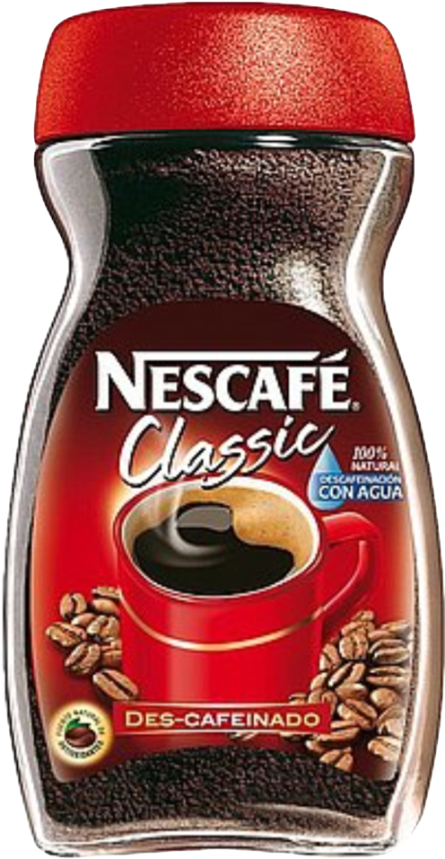 Nescafé Classic Decaffeinated Instant Coffee Jar 50 - Nescafe Clipart (1500x1500), Png Download