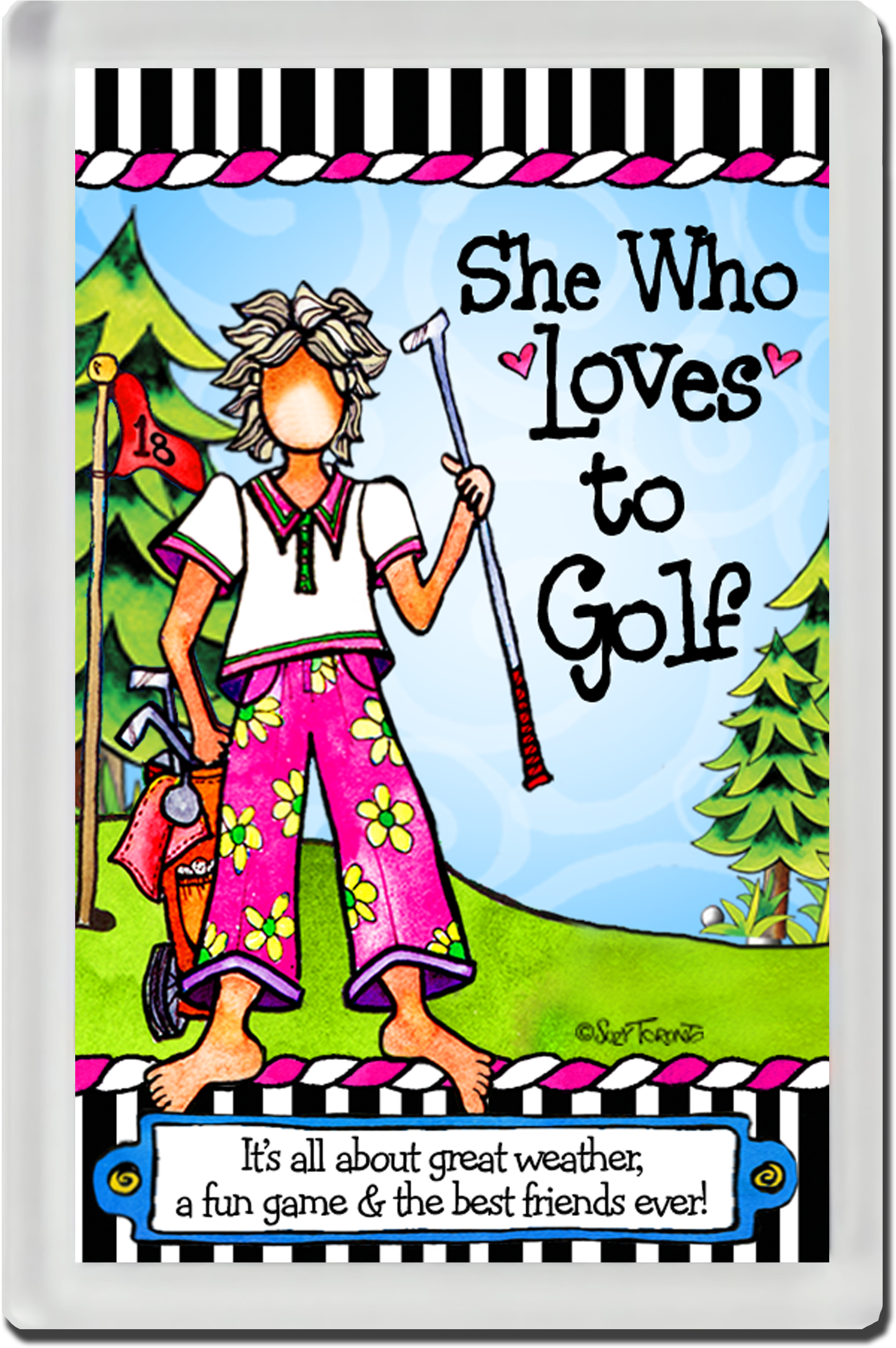 She Who Loves To Golf Magnet - Poster Clipart (2038x2952), Png Download
