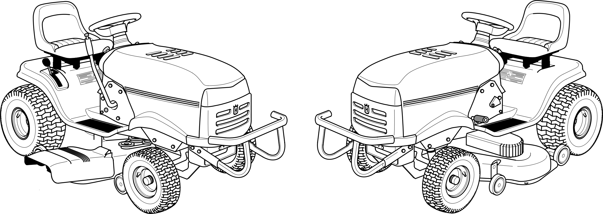 This Free Icons Png Design Of Lawn Mower - Riding Lawn Mower Clip Art Transparent Png (2400x854), Png Download