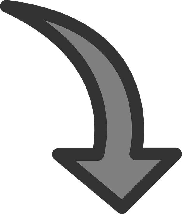 Flecha, Rotar, La Rotación, Abajo - Rotate Arrow Clipart - Png Download (613x720), Png Download