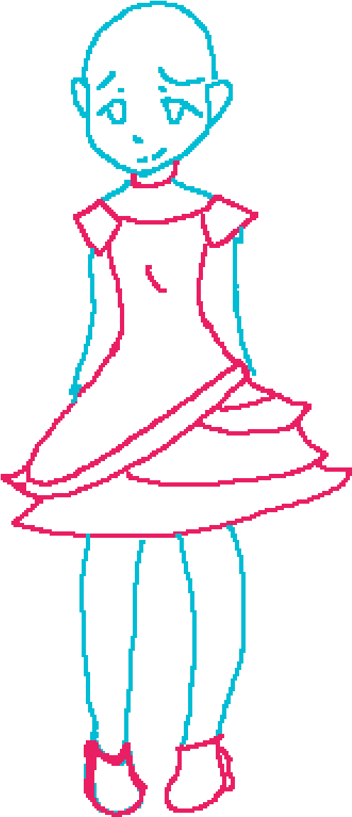 Lolita Dress With Bowz X3 - Illustration Clipart (900x1200), Png Download