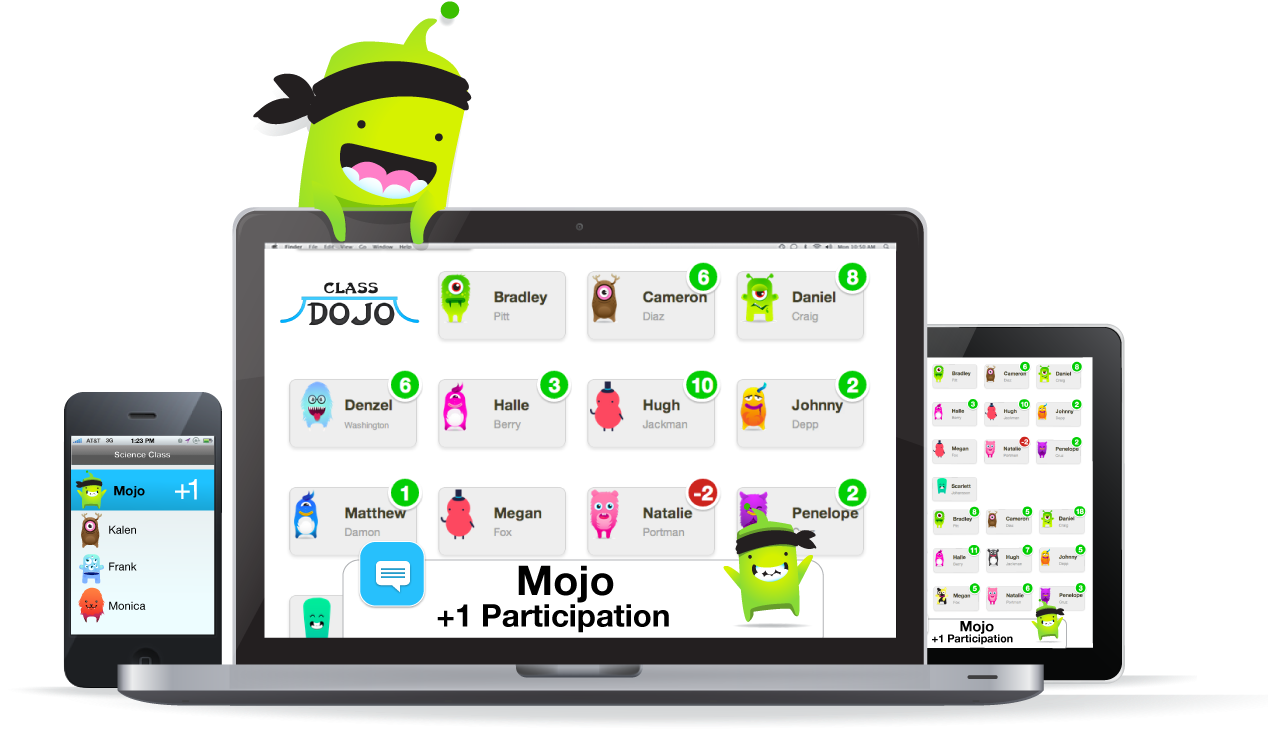 Png Black And White Stock Ipad Device Clipart - Class Dojo On Ipad Transparent Png (1298x782), Png Download