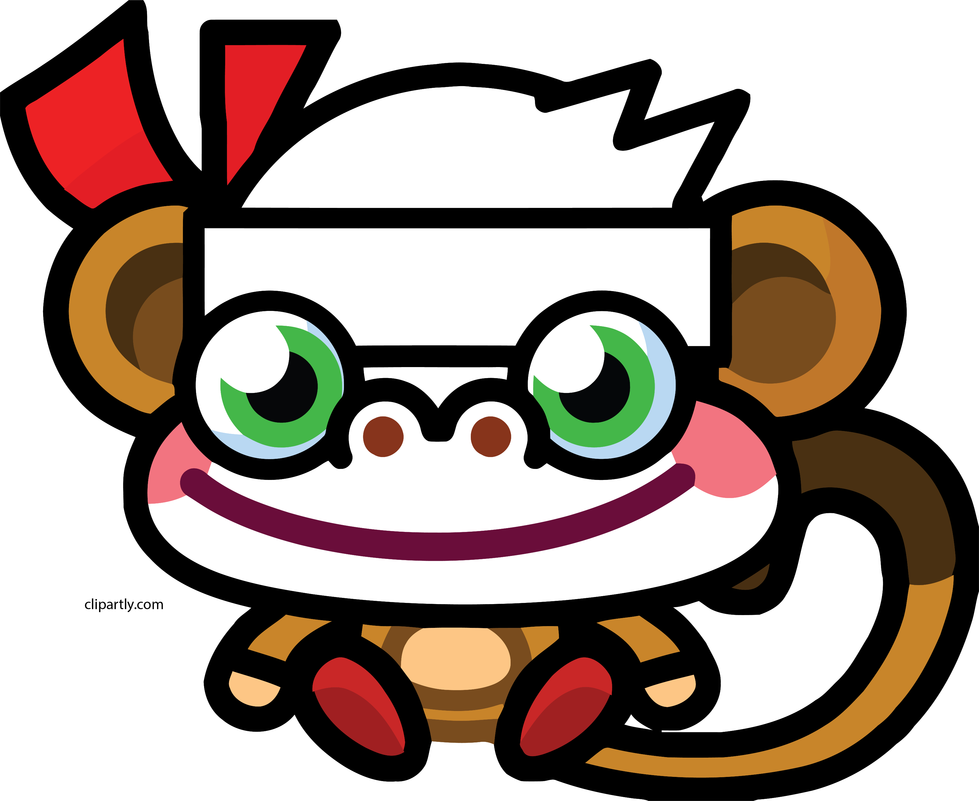 Moshi Monster White Color Monkey Clipart Png - Moshi Monsters Monkey Transparent Png (3296x2697), Png Download