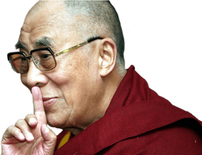 Dalai Lama Finger In Front Of Mouth - Keep Your Booger Hook Of The Bang Switch Clipart (824x494), Png Download