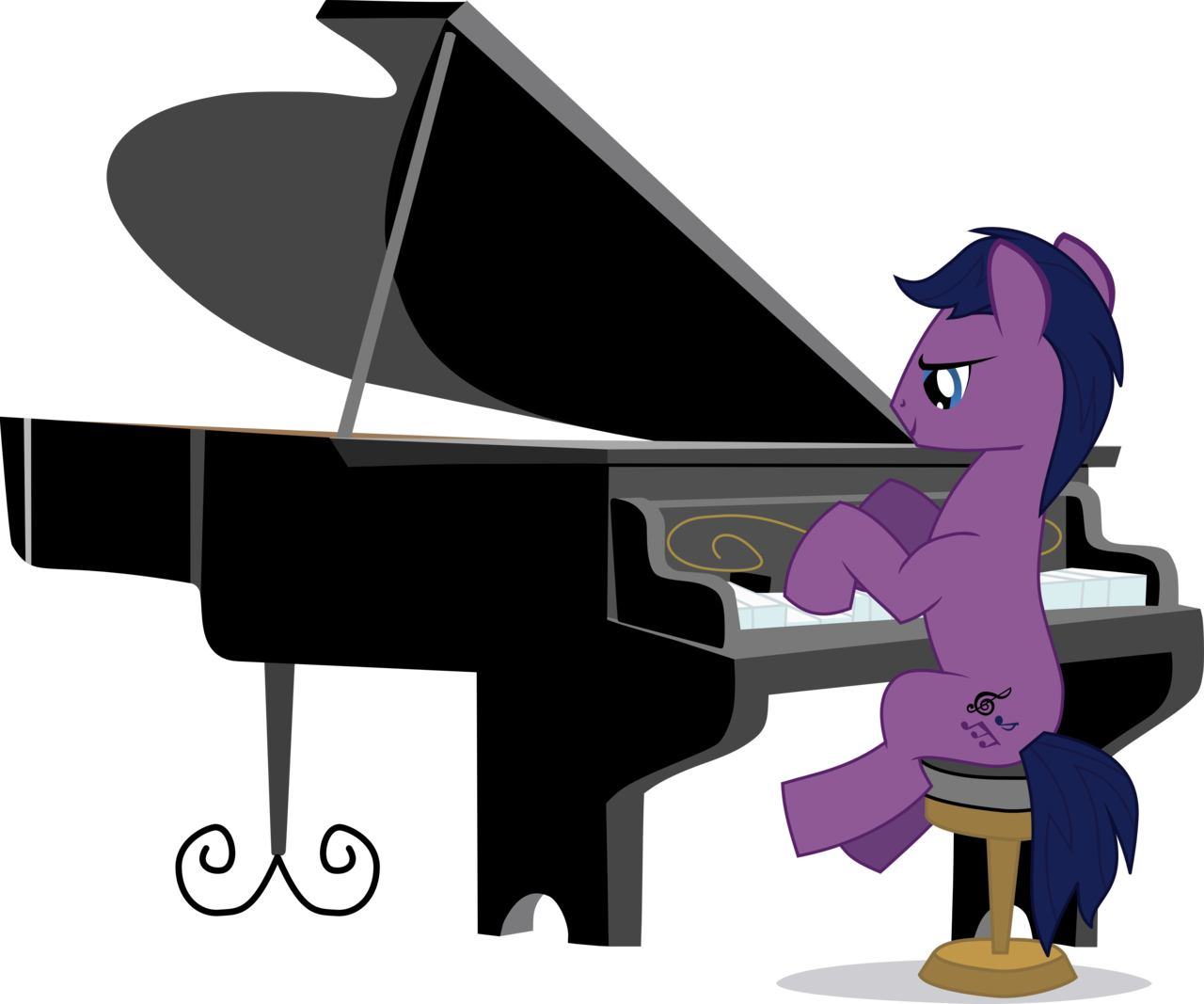 Pony By Tensaioni - Mlp Pony Playing Piano Clipart (1280x1067), Png Download