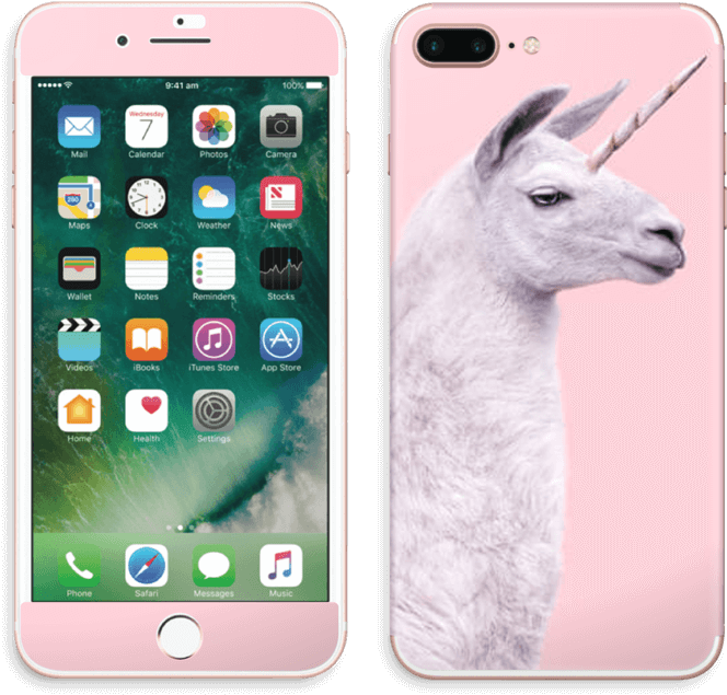 Unicorn Lama Skin Iphone 7 Plus - Apple Iphone 6 Price Philippines Clipart (800x767), Png Download