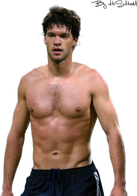 Ballack Shirtless Photo - Michael Ballack Body Clipart (486x683), Png Download