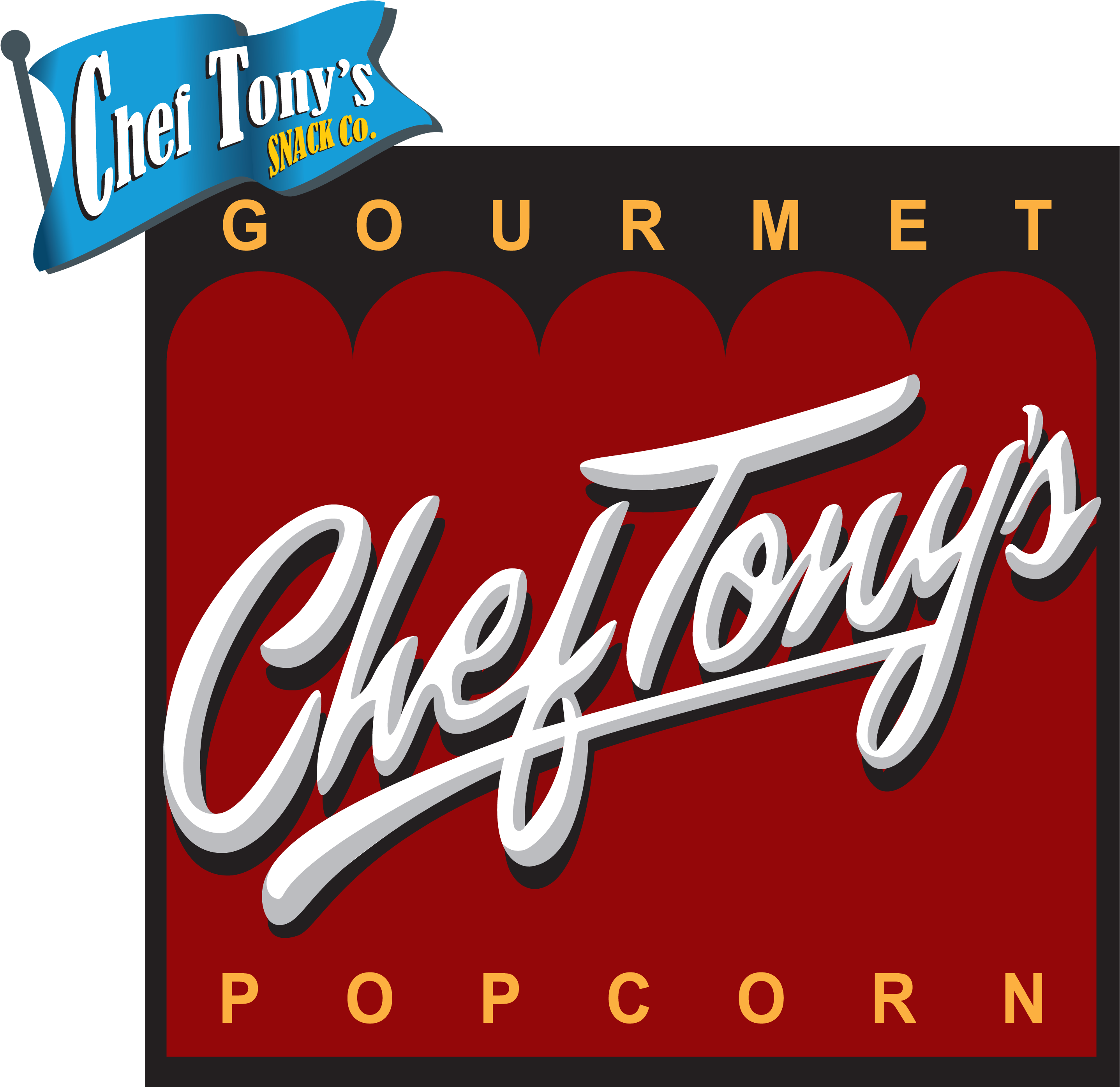 Chef Tony Logo By Dr - Chef Tony's Popcorn Logo Clipart (3000x2814), Png Download