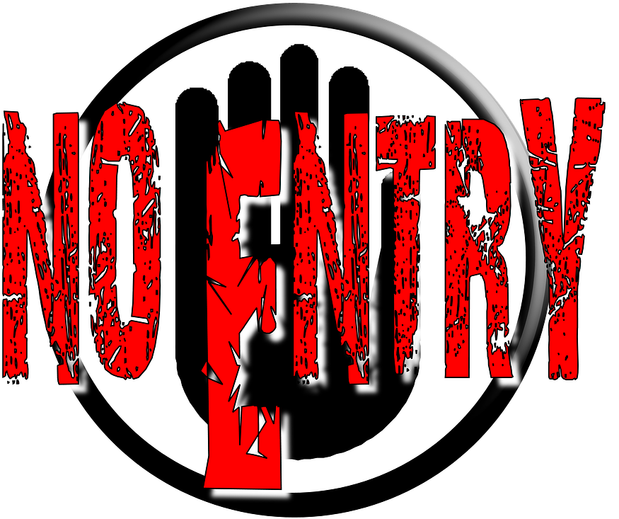 His Latest Travel Ban Targeting People From Six Muslim-majority - No More Entry Clipart (875x733), Png Download