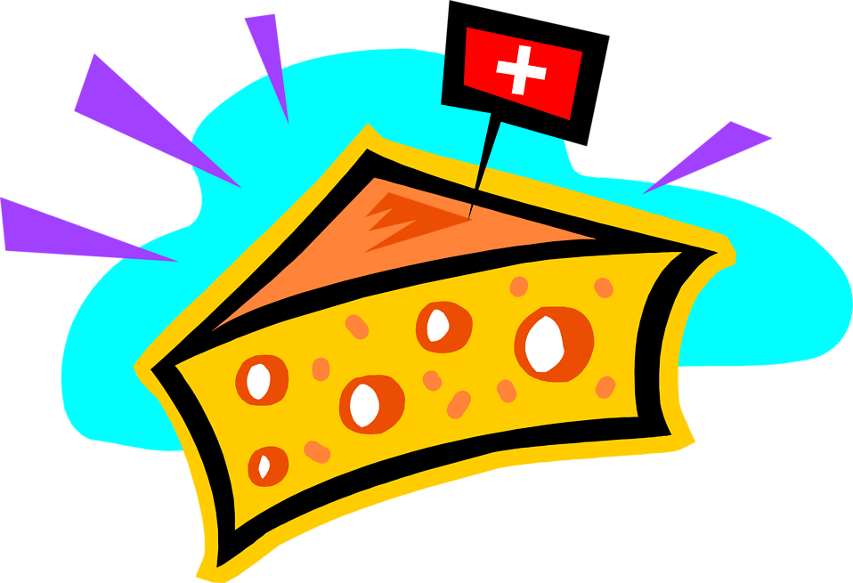Cheese Food - Clipart Swiss Cheese - Png Download (958x655), Png Download