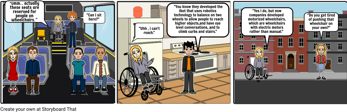 Story Board 2 Disability - Cartoon Clipart (1164x385), Png Download