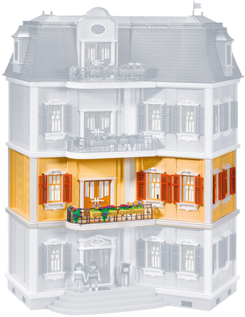 Playmobil 7483 Large Grande Victorian House Mansion - Playmobil 7483 Clipart (940x658), Png Download