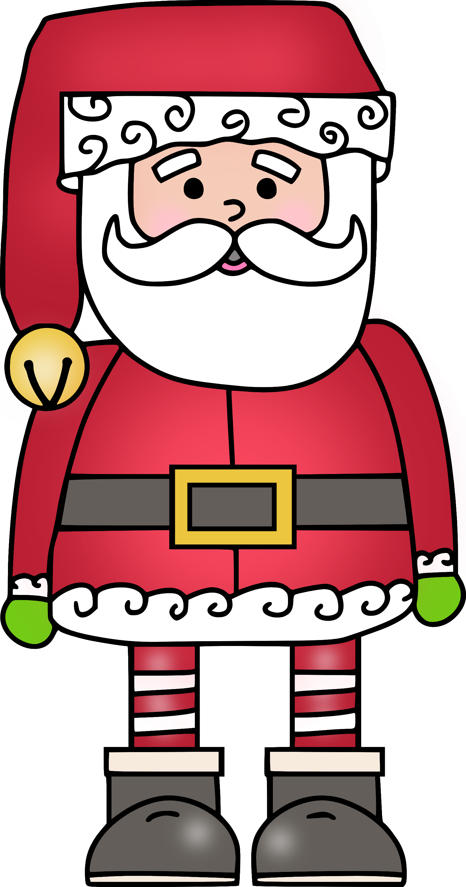 Free Santa Clipart - Free Printable Christmas Holiday Clipart - Png Download (841x1600), Png Download