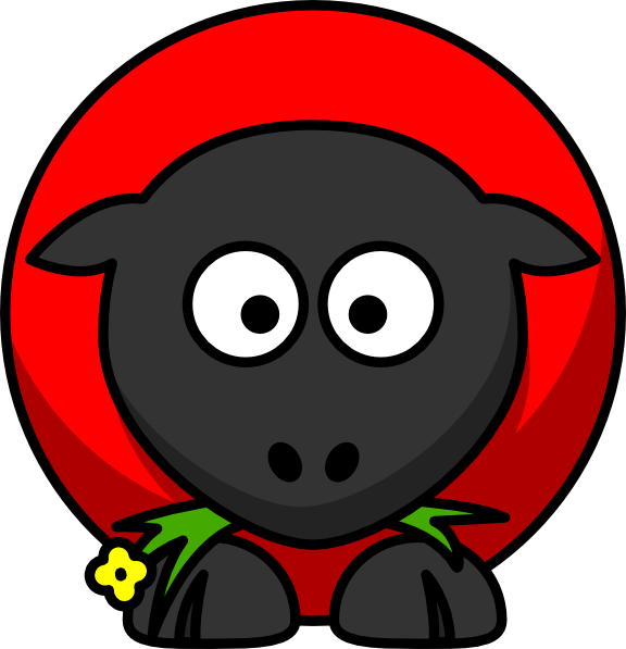 Red Sheep Clip Art At Clkercom Vector Online Royalty - Cartoon Sheep - Png Download (576x597), Png Download