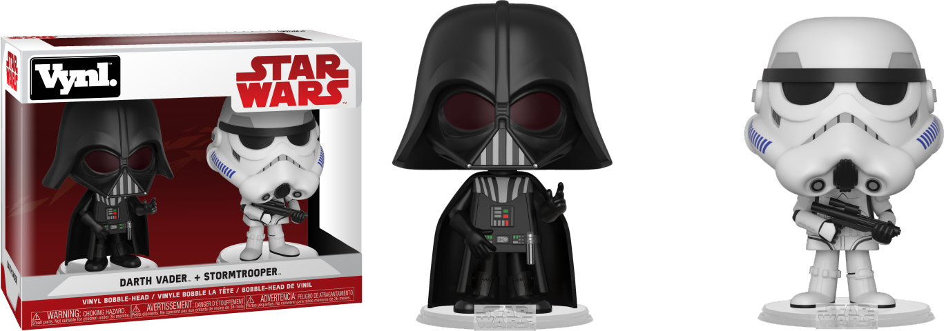 Figures Star Wars Darth Vader Stormtrooper - Funko Vynl Darth Vader Stormtrooper Clipart (1367x480), Png Download