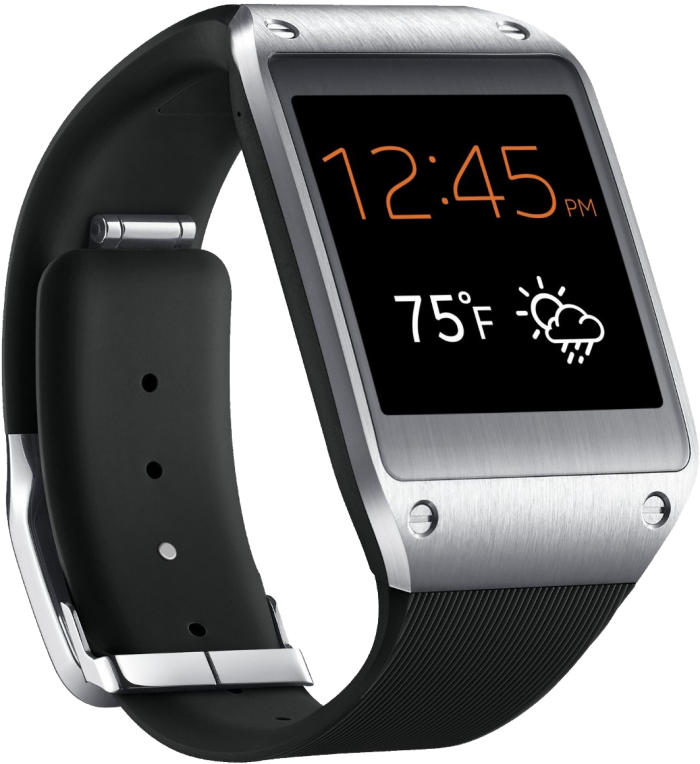 Smart Watches Png Image Digital Wrist Watch Png - Samsung Galaxy Gear Smartwatch Clipart (700x764), Png Download
