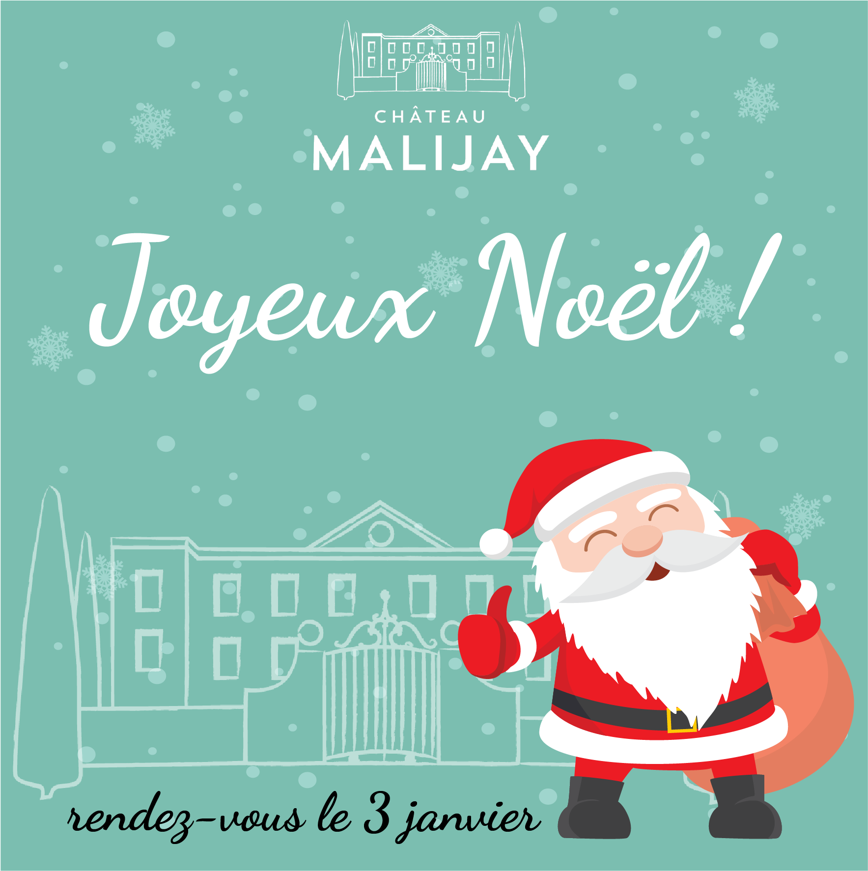 Joyeux-noel - Santa Claus Clipart (3137x1961), Png Download