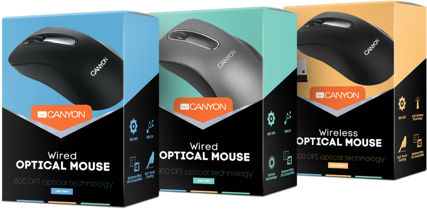 Canyon Accessories New Package Mice - Canyon Brand Clipart (915x465), Png Download