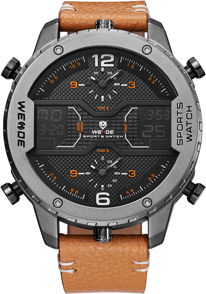 Weide Unique Wrist Watches With Multiple Time Zone - Unique Wrist Watches Clipart (1000x1000), Png Download