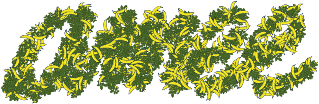 Amee Banana E Folhas Letra Clipart (1181x1181), Png Download