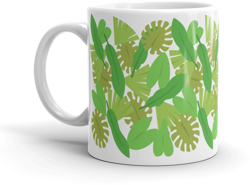 Rainforest Pattern Mug - Mug Clipart (1000x1000), Png Download