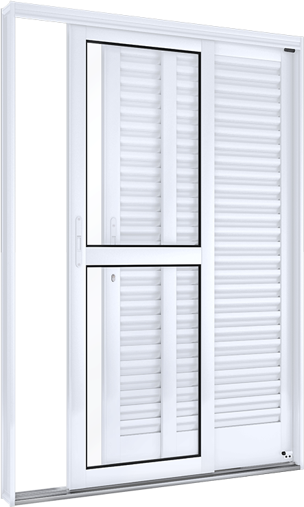 Porta Balcão De Correr Lateral De Aço Com 3 Folhas - Architecture Clipart (840x840), Png Download