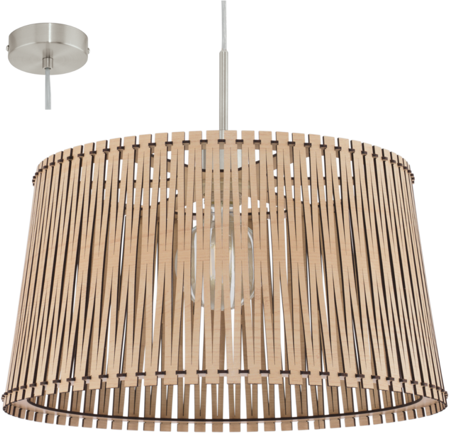 Lampara Colgante En Madera Natural - Lampy Drewniane Leroy Merlin Clipart (1000x1000), Png Download