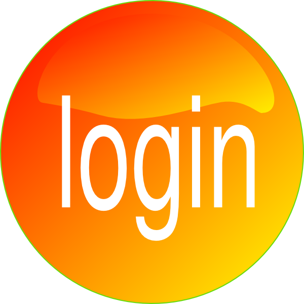 Orange Login Svg Clip Arts 600 X 600 Px - Login Button In Png Transparent Png (600x600), Png Download
