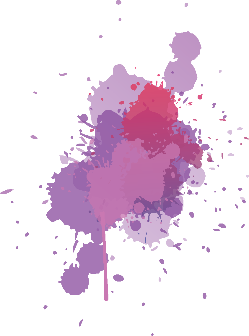 Purple Splash Brush - Watercolor Painting Clipart (843x1135), Png Download