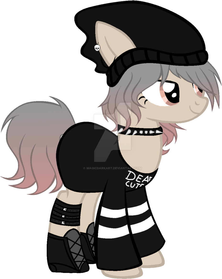 Magicdarkart, Beanie, Choker, Clothes, Female, Hat, - Cartoon Clipart (929x1167), Png Download