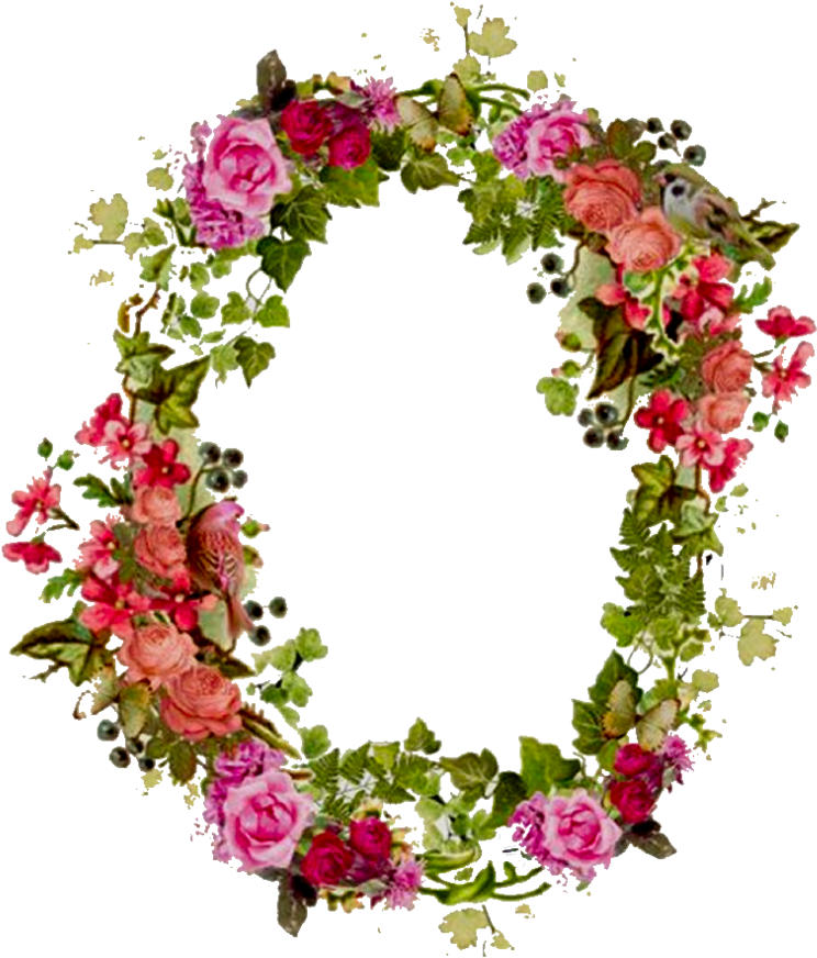 Border Design Flower Vintage Png Clipart (809x987), Png Download