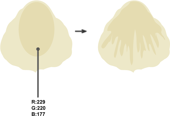 Creating The Shadow On The Petal Clipart (850x534), Png Download