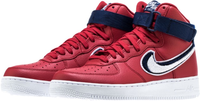 Nike Air Force 1 High Rojos Clipart (640x640), Png Download
