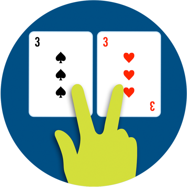 A Hand Splitting Two Cards With Two Fingers - For You To See Clipart (637x637), Png Download