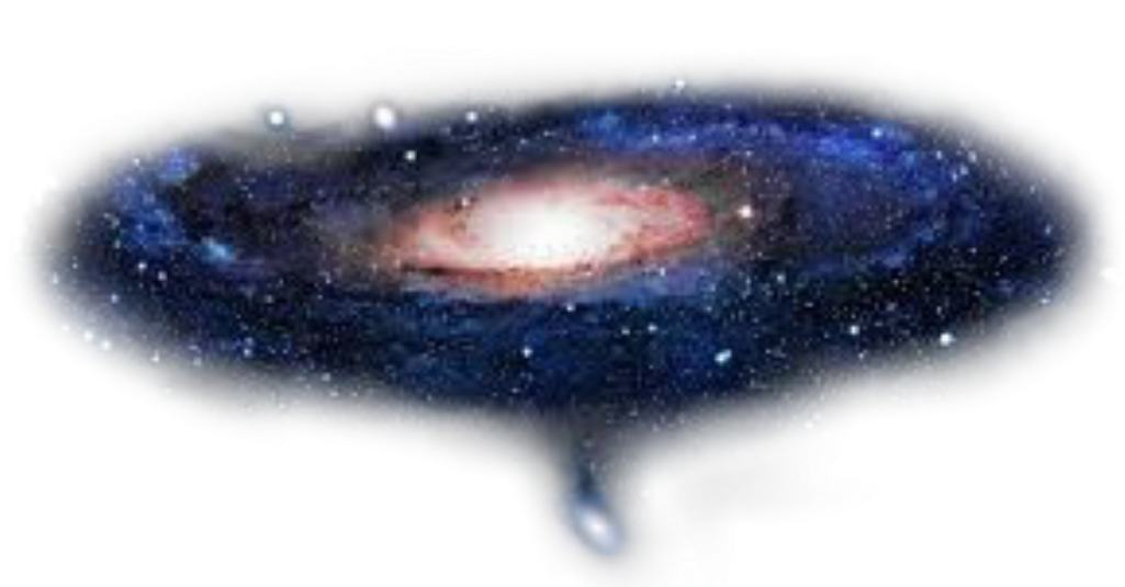 #art #galaxy #universe #space #milkyway #infinite #stickers - Andromeda Galaxy Clipart (1025x535), Png Download