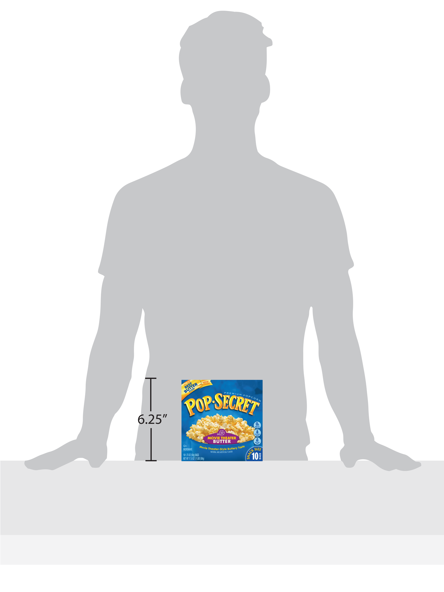 Pop Secret Movie Theater Butter Microwave Popcorn, - Silhouette Clipart (2000x2000), Png Download