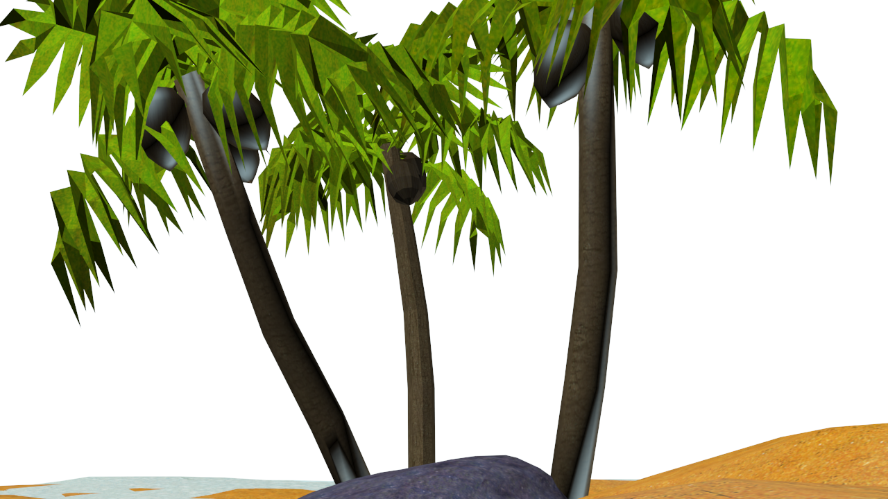 The Last Tree I Just Used A Simple Unwrap To Apply - Palm Tree Clipart (1280x720), Png Download