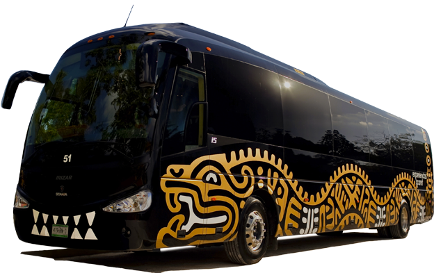 How Do You Travel - Bus Xcaret Clipart (627x545), Png Download