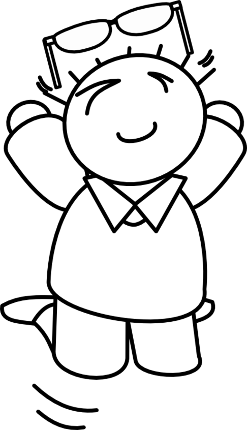 Clip - Jump Black And White Clipart - Png Download (486x846), Png Download